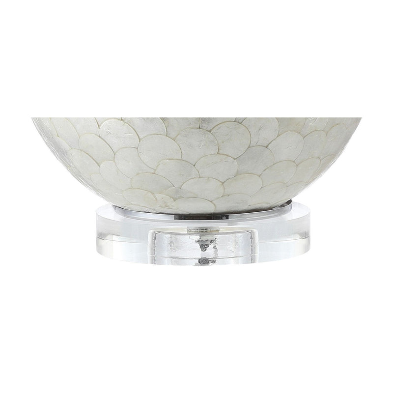 Globe With Drum Shade - White