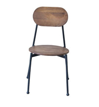 Load image into Gallery viewer, Metal Wood King Louis Back Dining Side Chairs (Set of 2) - Brown
