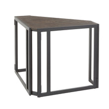 Load image into Gallery viewer, Roman - Industrial Corner Desk - Black / Espresso
