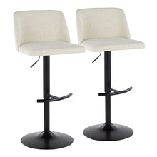 Load image into Gallery viewer, Toriano - Contemporary Adjustable Barstool Swivel With Rounded T Footrest (Set of 2)
