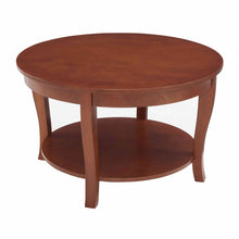 Load image into Gallery viewer, Round Coffee Table With Shelf - Walnut
