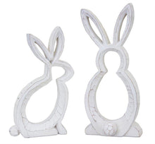 Load image into Gallery viewer, Poly Rabbit Statue Tabletop Sculpture (Set of 2) - White
