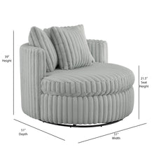 Load image into Gallery viewer, Mindy - Oversized Swivel Barrel Chair - Gray
