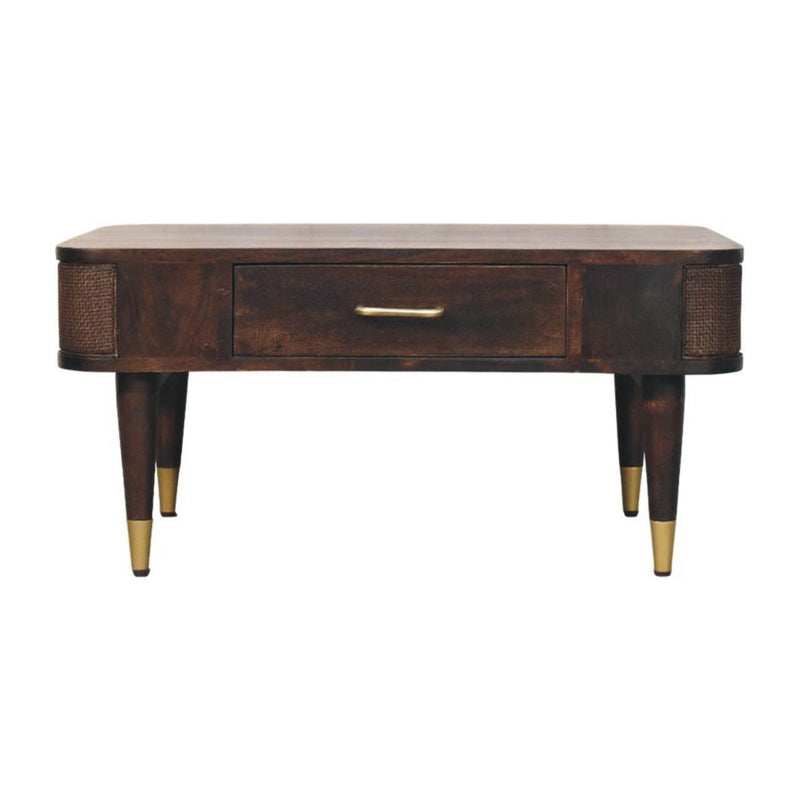 Solid Wood Solid Coffee Table With Drawer (717413) - Brown
