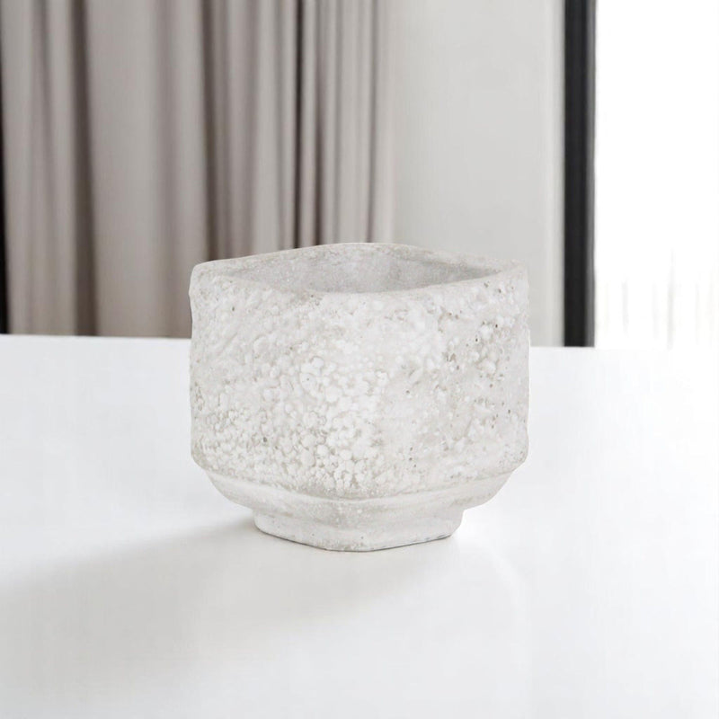 Crackle Square Pot Planter (487910) - Gray