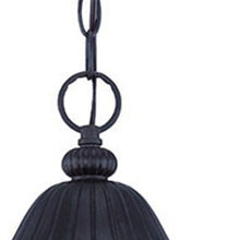 Load image into Gallery viewer, Three Light Leaf Detail Hanging Light - Matte Black
