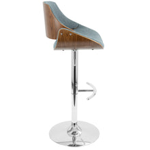 Load image into Gallery viewer, Fabrizzi - Mid Century Modern Adjustable Barstool With Swivel With Rounded T Footrest (Set of 3)

