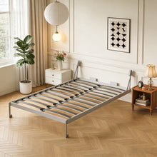 Load image into Gallery viewer, Queen Size Vertical Murphy Wall Cabinet Folding Bed With Automatic Legs - Gray
