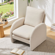 Load image into Gallery viewer, Modern Sherpa Upholstered Accent Chair, Comfortable Living Room Armchair, Lounge Chair For Bedroom, And Office
