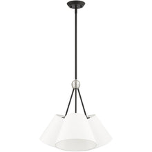 Load image into Gallery viewer, 21" Three Light Dimmable Chandelier With Shades - Black
