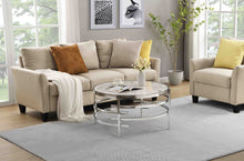 Load image into Gallery viewer, Elegant Round Table With Sintered Stone Top &amp; Sturdy Metal Frame
