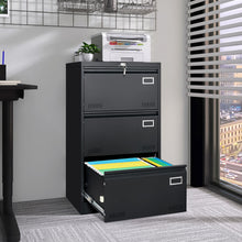 Load image into Gallery viewer, Filing Cabinet Lateral File Cabinet 3 Drawer, Locking Metal File Cabinets Three Drawer, Office Filing Cabinet With Lock Drawers For Home Office
