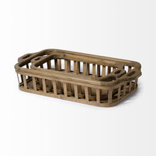 Load image into Gallery viewer, Wood Indoor Outdoor Tray With Handles (Set of 2) - Brown
