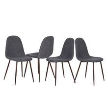 Load image into Gallery viewer, Upholstered Fabric Dining Side Chairs (Set of 4) - Gray / Brown
