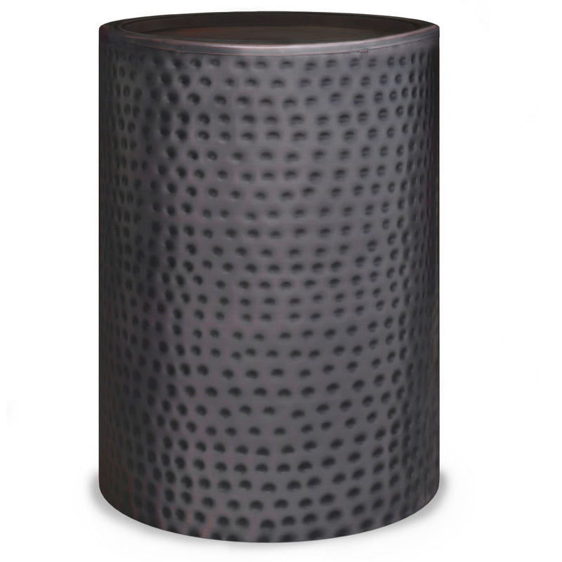 21" Round Metal End Table - Copper