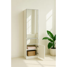 Load image into Gallery viewer, Elise - Slim Modular Closet Cabinet With Mirror - White

