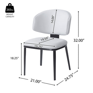 Modern Upholstered Dining Chairs (Set of 2)