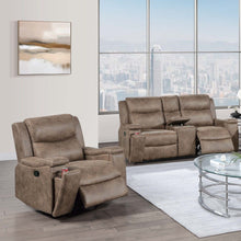Load image into Gallery viewer, Modern Manual Motion Living Room Set With Hidden Cup Holders
