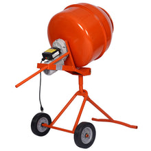 Load image into Gallery viewer, Portable Concrete Mixer With Etl Certificated Copper Motor, Electric Cement Mixer, 5.0 Cu. Ft. - Orange
