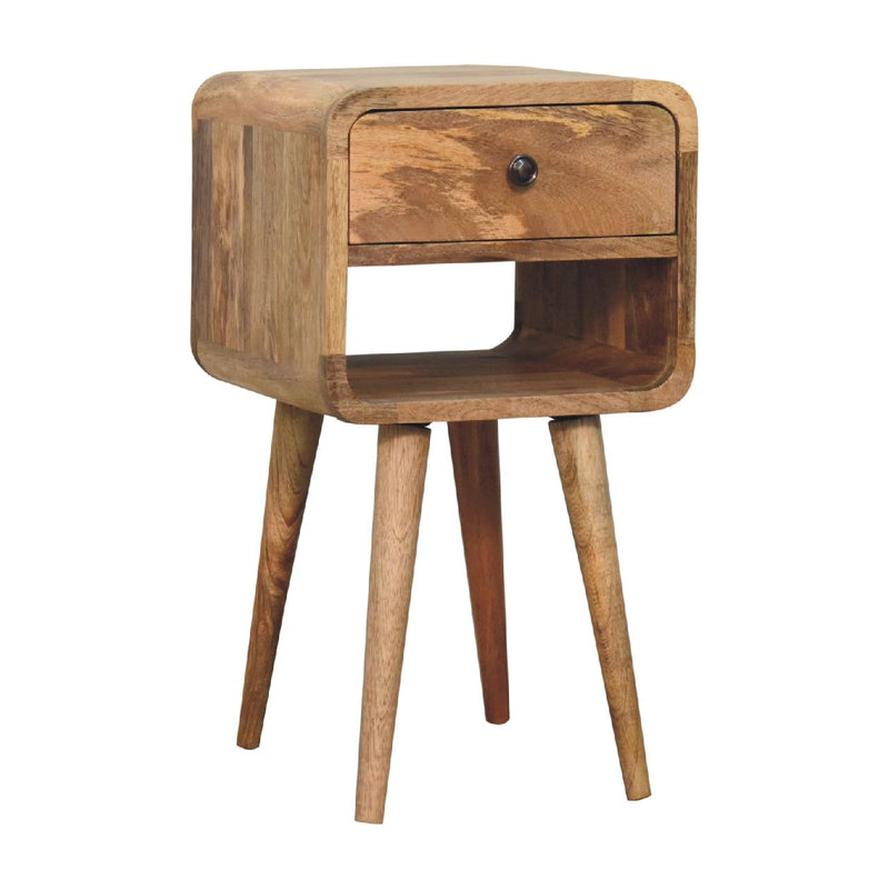 22" Solid Wood Square One Drawer Nightstand - Oak