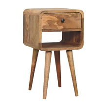 Load image into Gallery viewer, 22" Solid Wood Square One Drawer Nightstand - Oak

