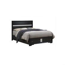 Load image into Gallery viewer, Madrid - Queen Bed With Storage Drawers And Nickel Handles - Black
