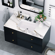 Load image into Gallery viewer, Vanity Top With Undermount Sink And Backsplash, Sintered Stone
