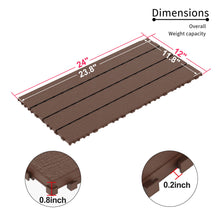Load image into Gallery viewer, Diy Module Interlocking Decking Tiles Floor Tile For Porch Poolside Outdoor And Indoor Balcony Backyard
