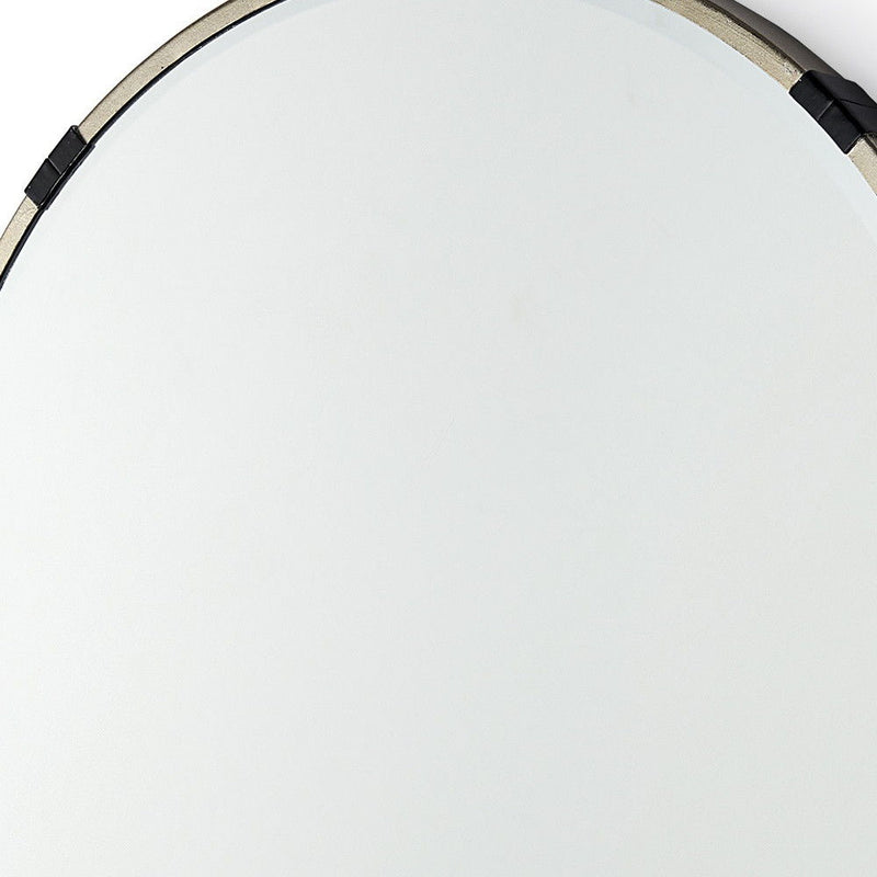 24" Metal Round Framed Accent Mirror - Gold / Black