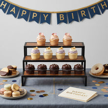 Load image into Gallery viewer, Handmade Three Tier Tray - Black / Brown
