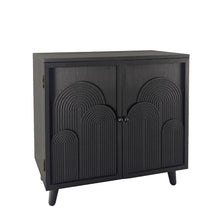 Load image into Gallery viewer, 2 Door Accent Cabinet Storage Cabinet With Adjustable Shelf - Black
