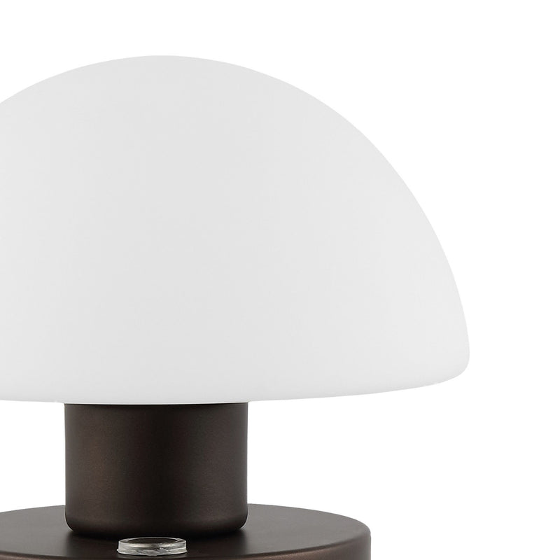 Novelty USB Table Lamp With Dome Shade - Antiqued Bronze