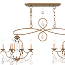 Load image into Gallery viewer, 24" Eight Light Dimmable Chandelier With Shades - Gold
