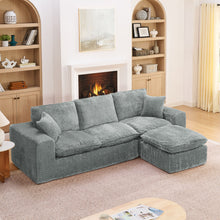 Load image into Gallery viewer, Sectional Sofa With Moveable Ottoman
