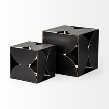 Load image into Gallery viewer, Contemporary Geo Cube Sculpture (392474) - Black

