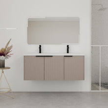 Load image into Gallery viewer, Contemporary Wall Mounted Bathroom Vanity With Resin Double Sink
