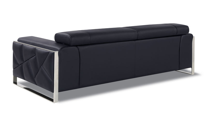 Italian Leather Sofa (720460) - Black