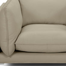 Load image into Gallery viewer, Top Grain Leather Arm Chair - Taupe And Silver
