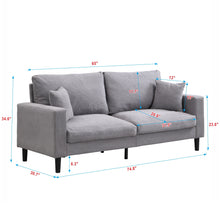 Load image into Gallery viewer, Modern Upholstered 3 Seat Sofa, High Resilience
