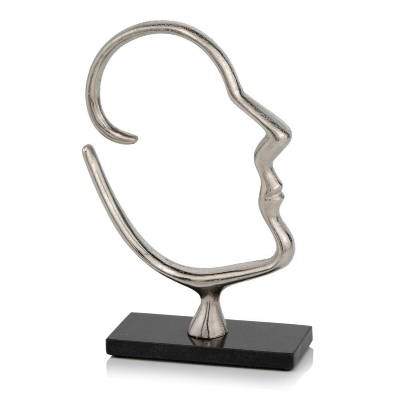 Marble Tabletop Sculpture (480027) - Black / Silver