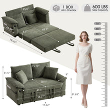 Load image into Gallery viewer, Upholstered Futon Convertible Floor Sofa Bed

