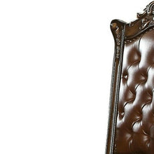 Load image into Gallery viewer, Tufted Faux Leather Solid Wood Dining Side Chairs (Set of 2) - Dark Brown / Mahogany

