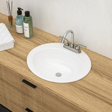 Load image into Gallery viewer, 20 X 18" Modern Ceramic Oval Undermount Bathroom Sink With 3 Faucet Holes - White
