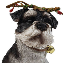 Load image into Gallery viewer, Poly Dog Christmas Figurine - Black / White / Gold
