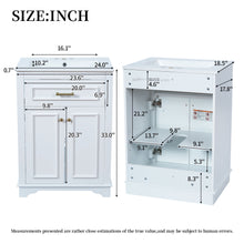 Load image into Gallery viewer, Bathroom Vanity With Integrated Sink, 2 Door Cabinet With Tip Out Drawer, Rectangular Design
