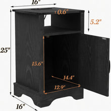 Load image into Gallery viewer, Farmhouse Nightstand, Charging Station &amp; Storage
