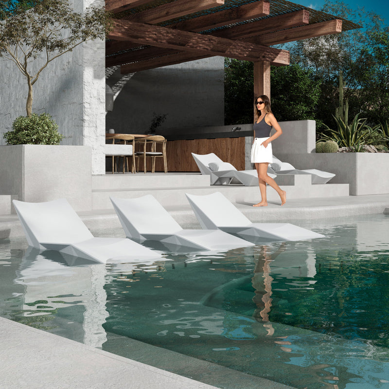 S - Shaped Pool Lounger, Ergonomic Design