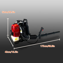 Load image into Gallery viewer, Backpack Gas Leaf Blower, 76Cc, 660Cfm, 200Mph, 4 Stroke Air Cooling Gas Backpack Grass Blower, Snow Blower Epa Compliant - Red
