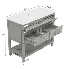 Load image into Gallery viewer, Bathroom Vanity With Ceramic Sink, Tip Out Tray &amp; 2 Full Extension Drawers
