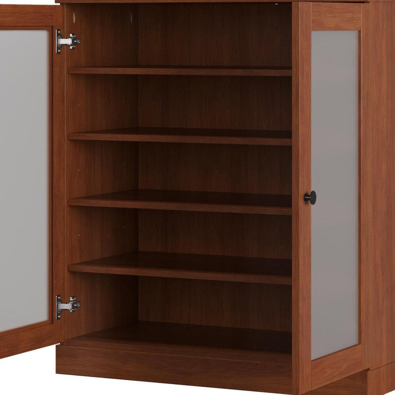 Twenty Pair Solid Woodshoe Storage Cabinet (752374) - Coffee
